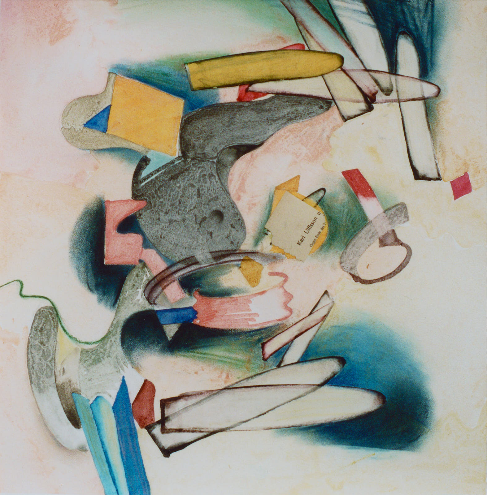 Gegen Ende, 2003 gouache and pastel on paper. 22 x 22'' private collection