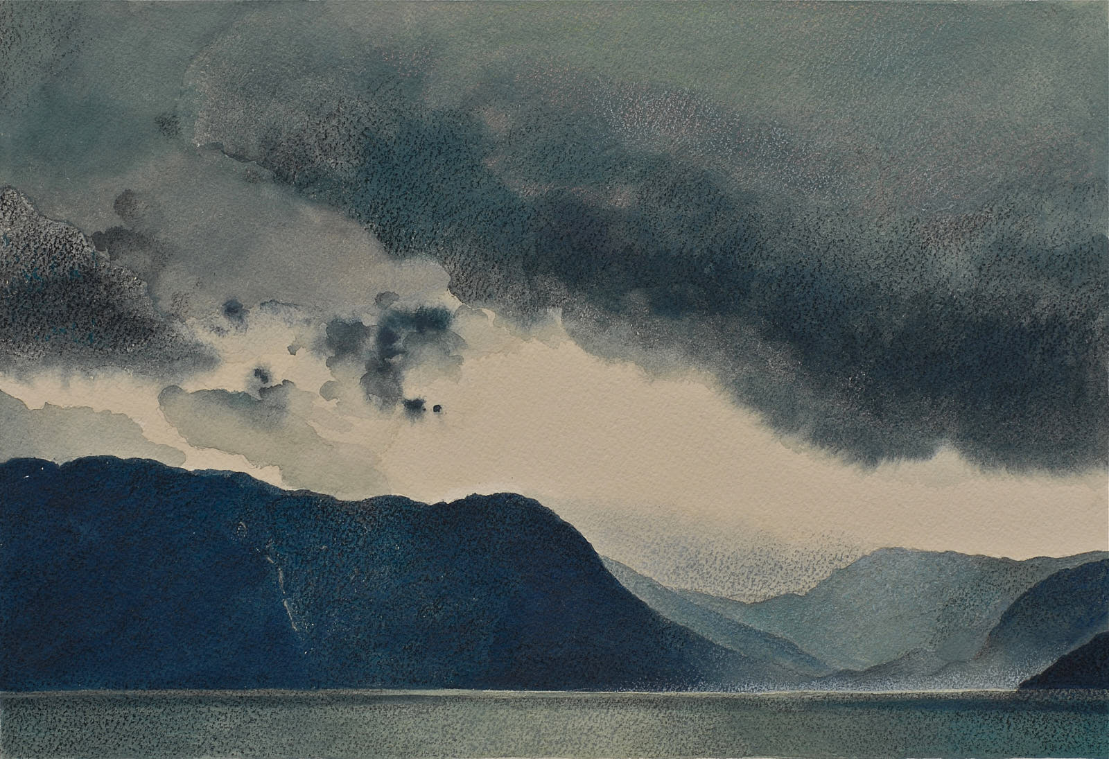 Sognefjord, 1979 watercolor on paper. 11 x 15''