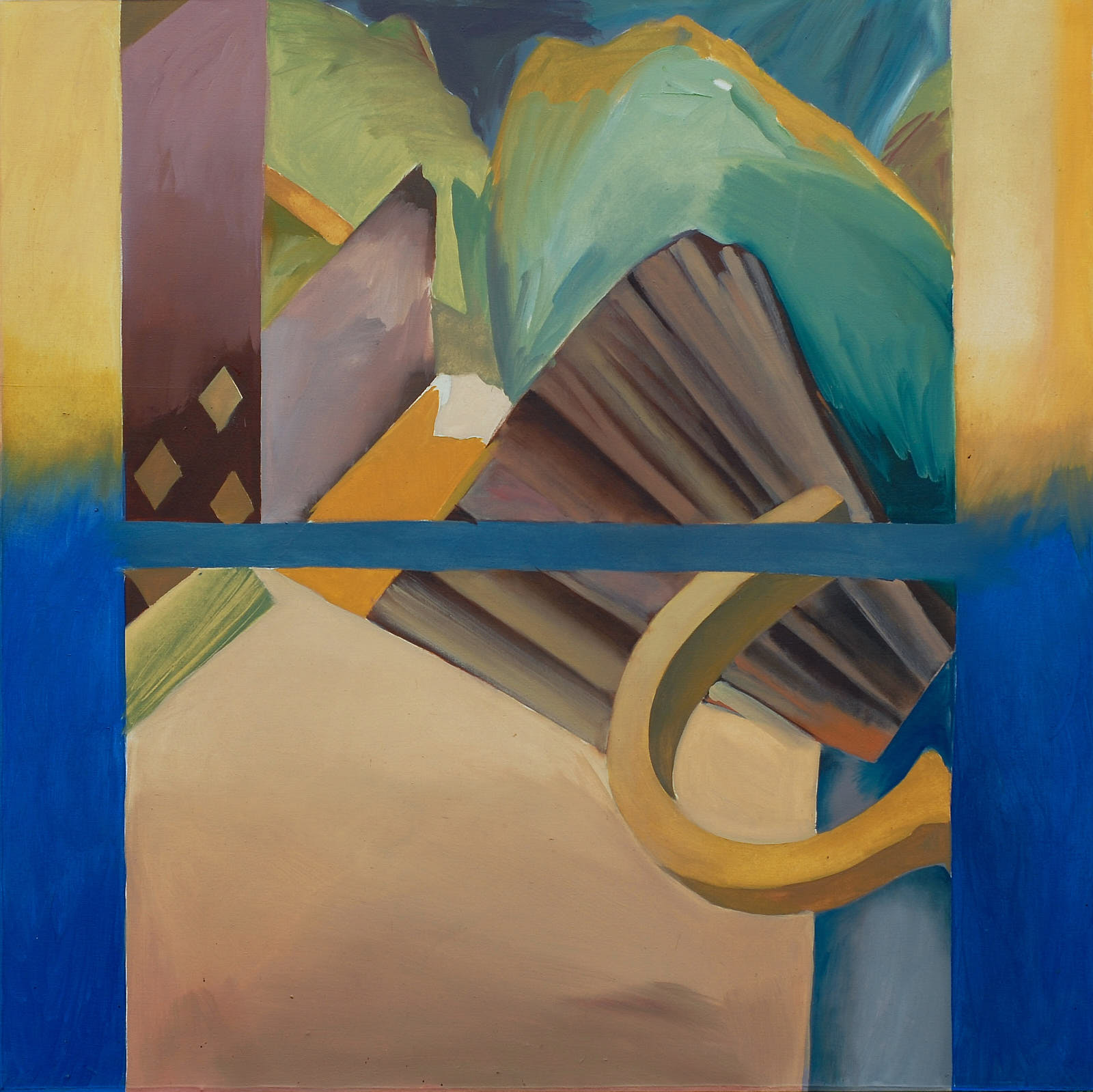 Blue Window, 1988 oil on canvas. 48 x 48''