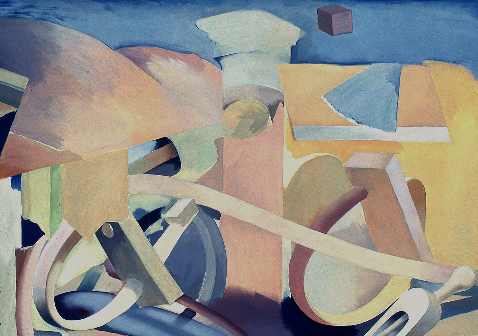 Landscape with Column, 1996 oil on canvas. 60 x 78''