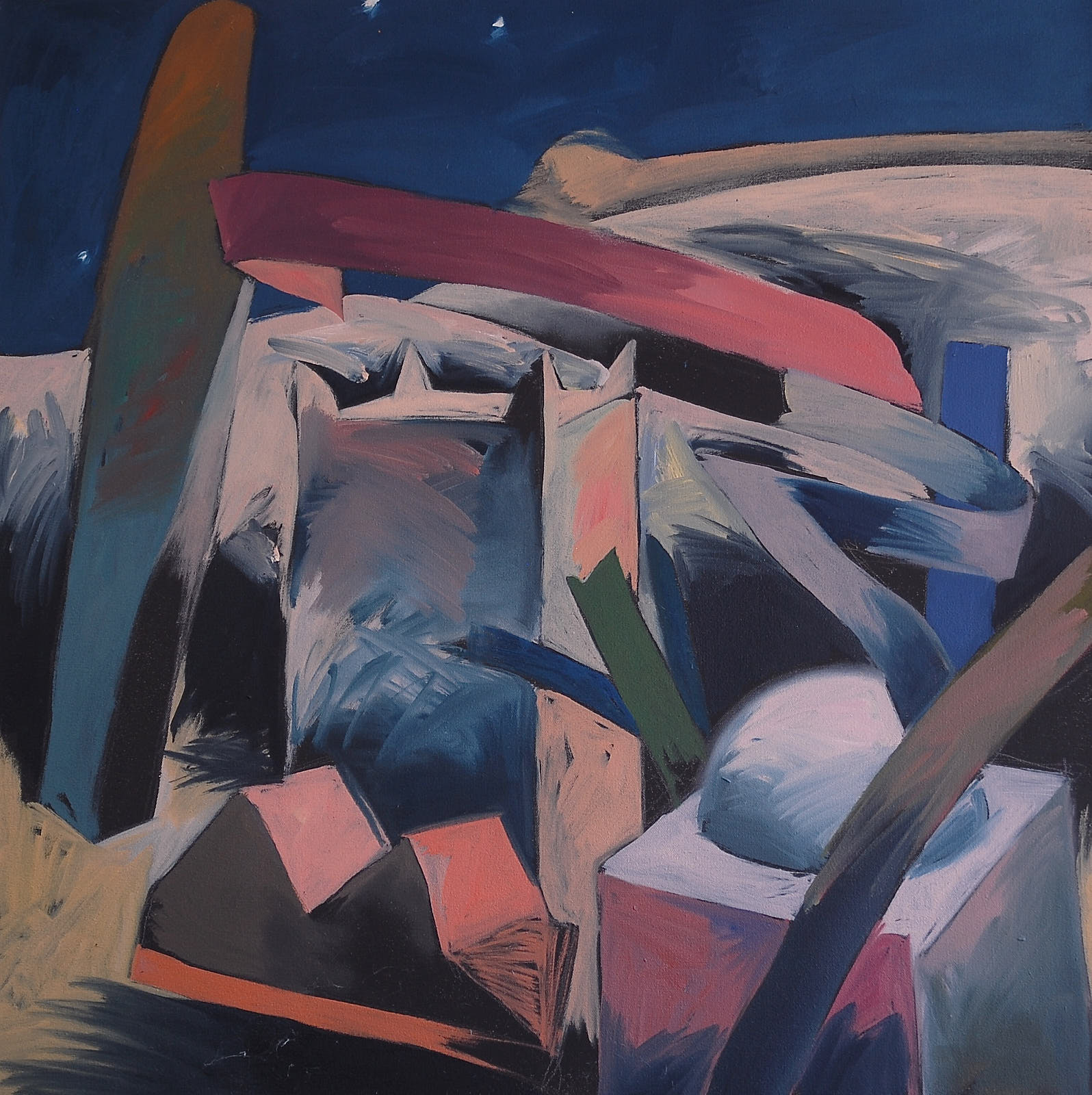 Desert Night #2, 2000 oil on canvas. 27 x 27''