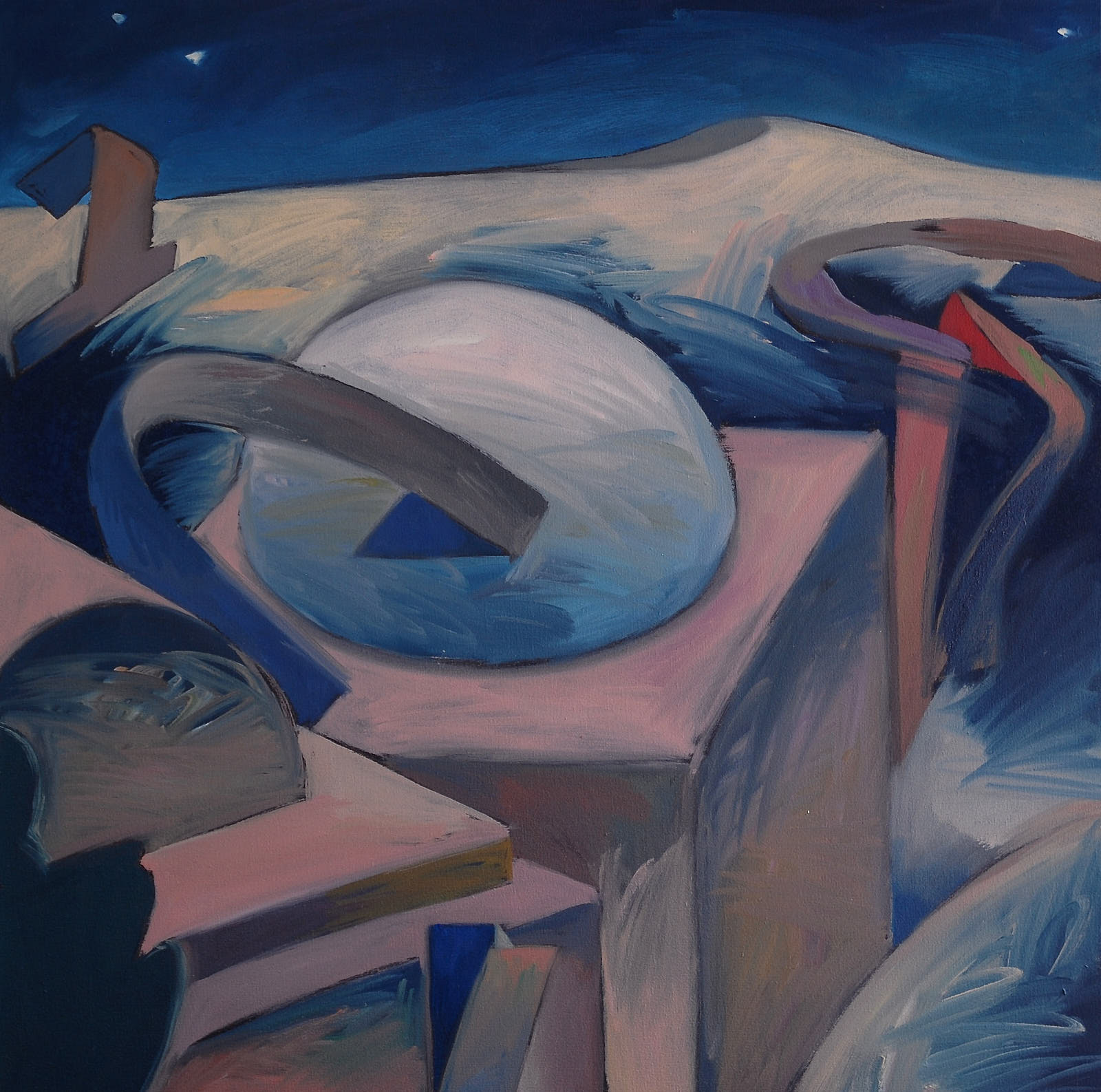 Desert Night #5, 2000 oil on canvas. 27 x 27''