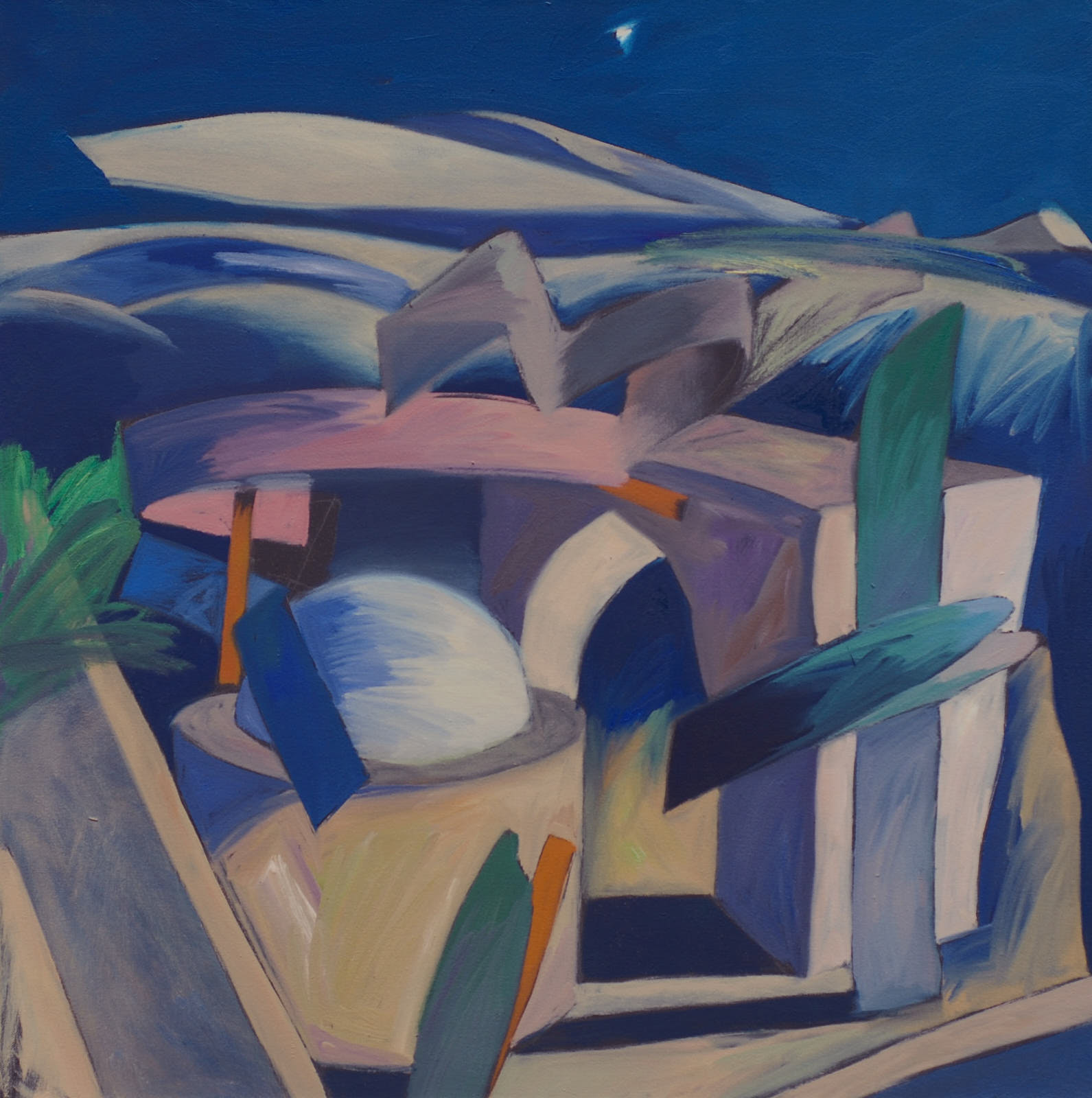 Desert Night  #7, 2001 oil on canvas. 27 x 27'' collection of Angela Miller