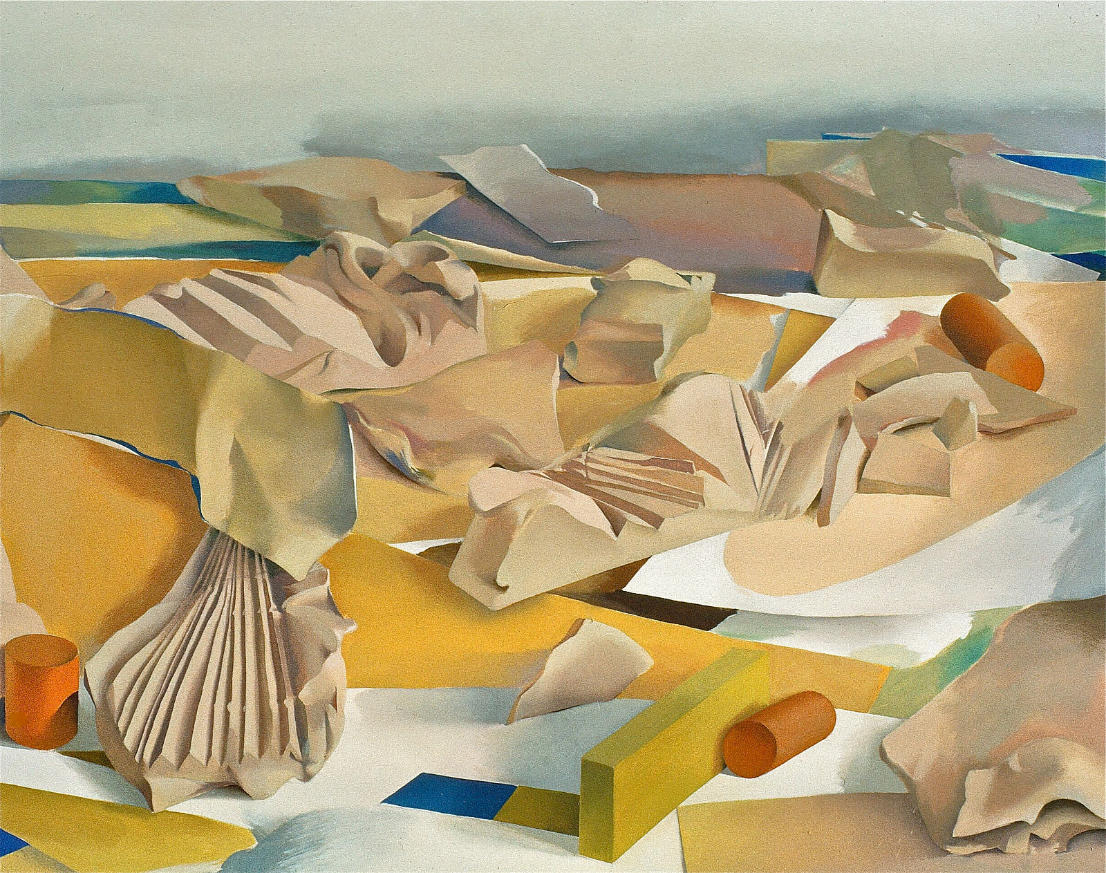 Still Life with Clay Fragments, 1983 oil on canvas. 60 x 75''